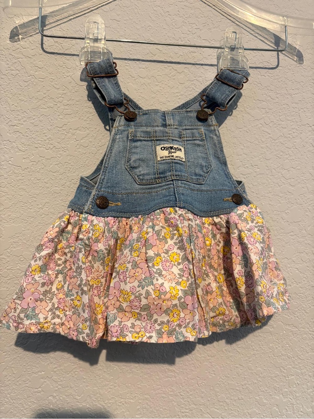 OshKosh B'gosh Denim & Pink Floral Sundress